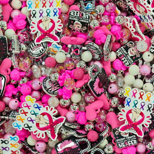Acrylic beads -Flight cancer(for beadable pens, keychains, phone chains)