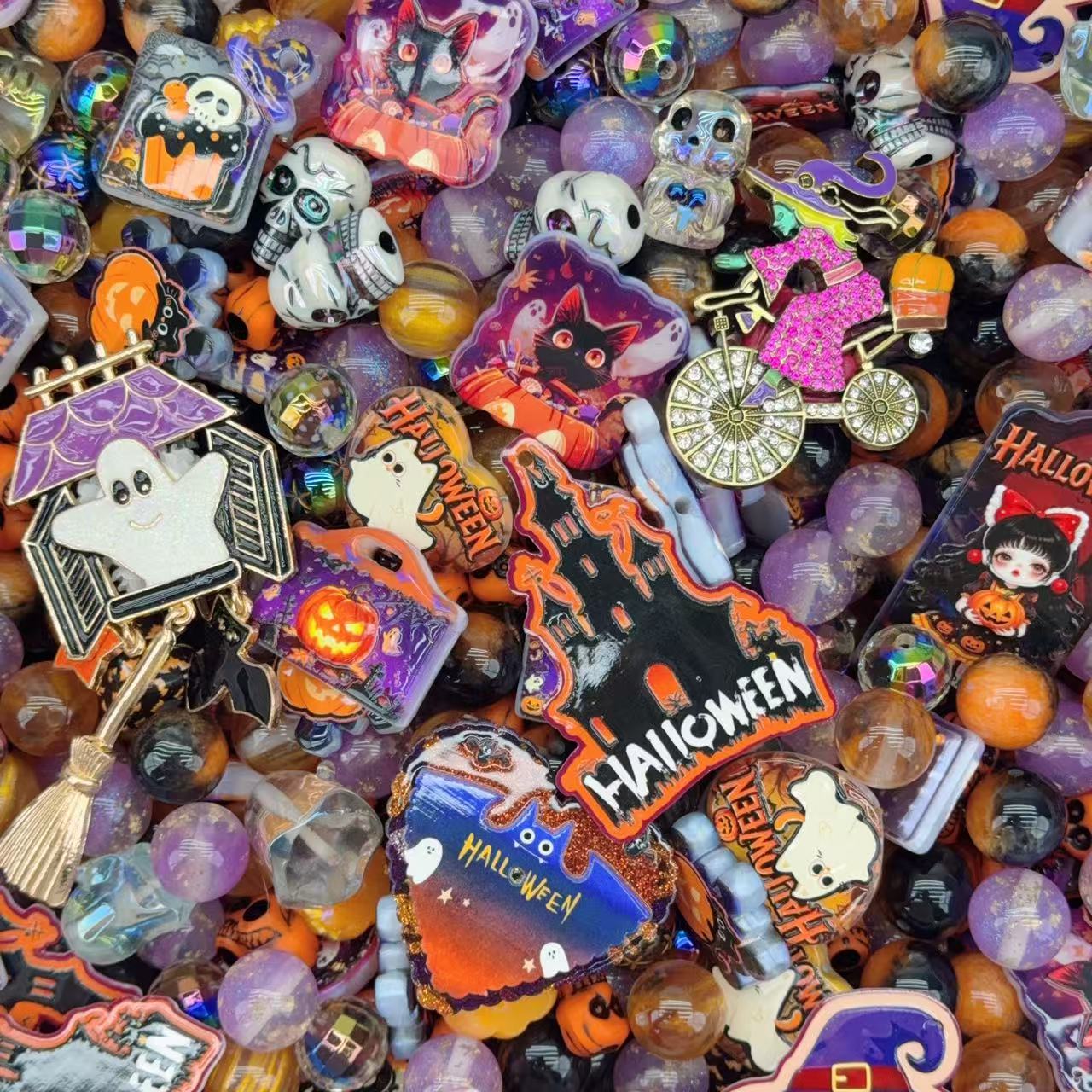 Acrylic Beads - Halloween(for beaded pen, keychains, phone chains)