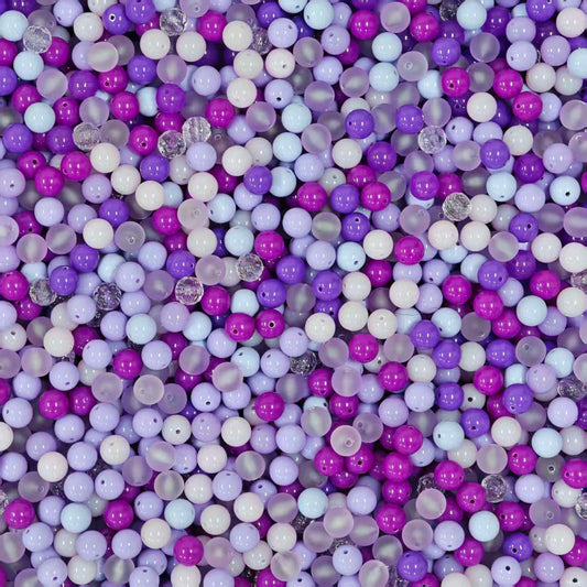 Acrylic Beads -12mm Purple (for Bracelet, necklace, keychains, phone chains)