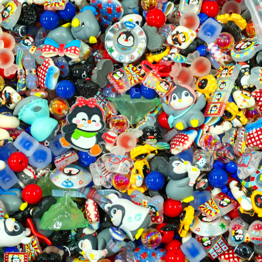 Acrylic Beads - Penguin (for beaded pen, keychains, phone chains)
