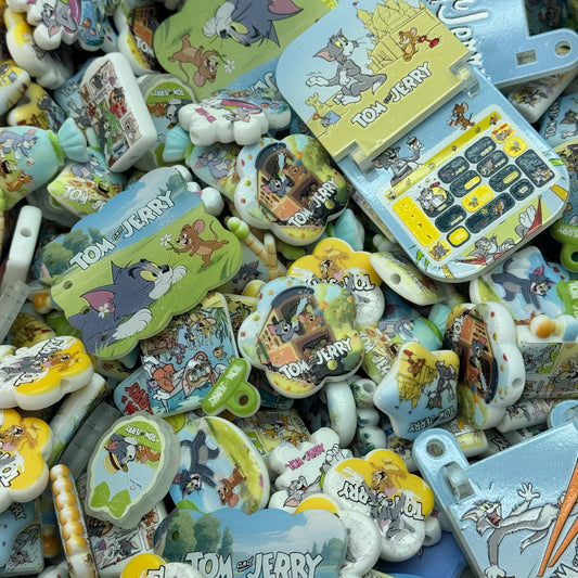 Acrylic Beads - Tom and Jerry for beadable pens, keychains, phone chains
