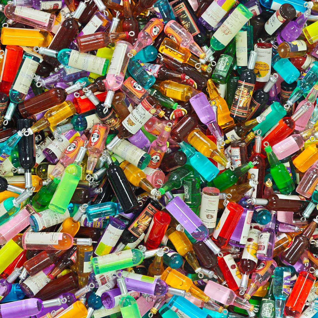 Acrylic beads - Bottle charms (for beadable pens, keychains, phone chains)