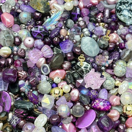Acrylic beads-Violet Purple (for beadable pens, keychains, phone chains)