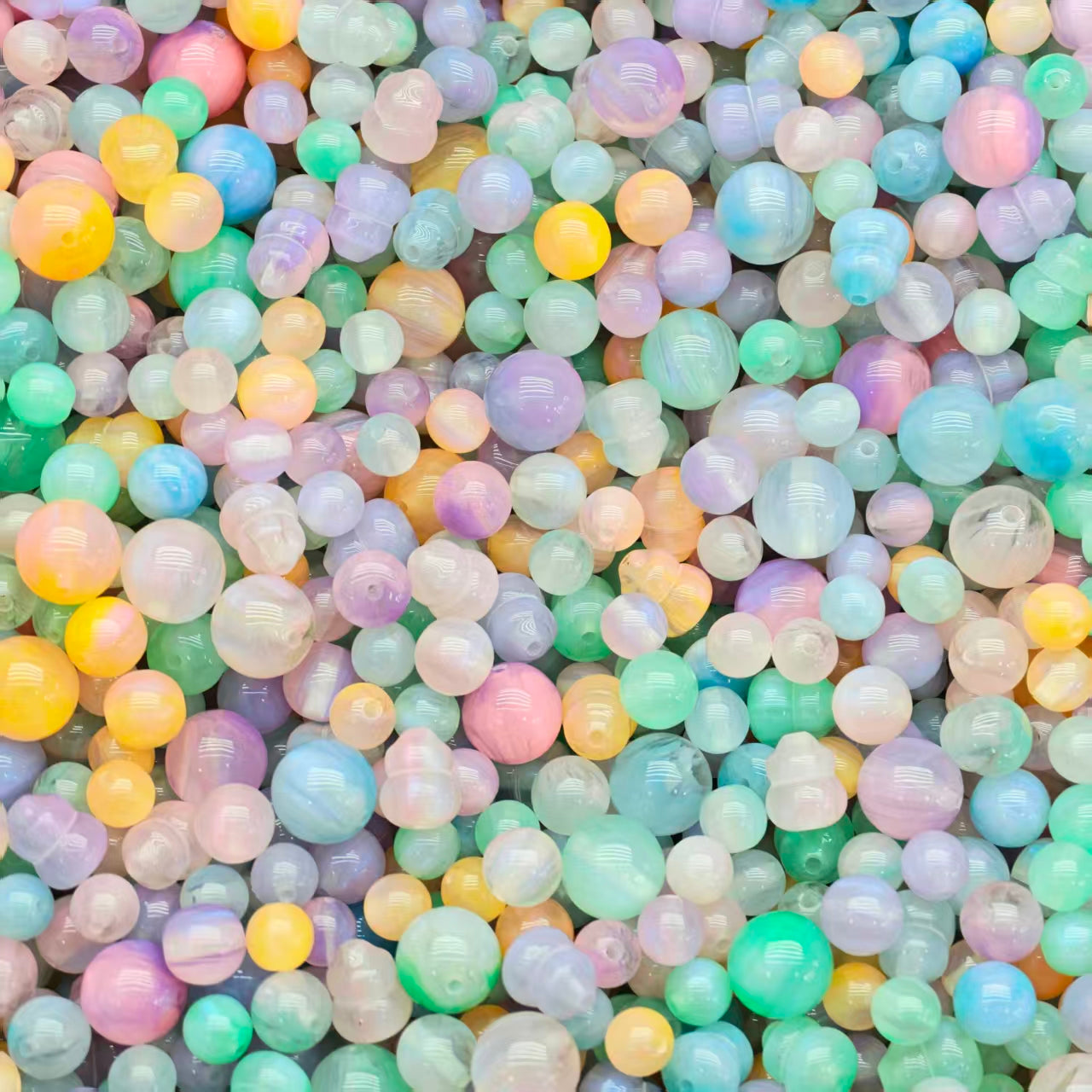 Crazy BOGO！ Resin beads - Jade-liked mix (for beadable pens, keychains, phone chains)