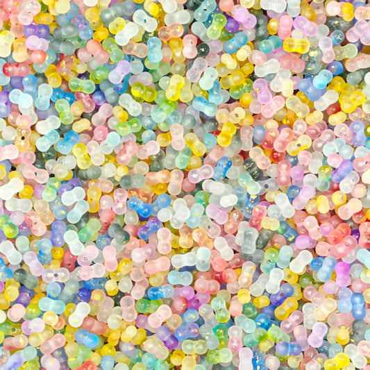 Acrylic beads - Clear peanut (for beadable pens, keychains, phone chains)