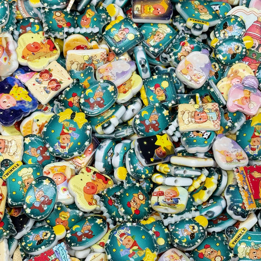 Acrylic beads-Twinkle (for beadable pens, keychains, phone chains)