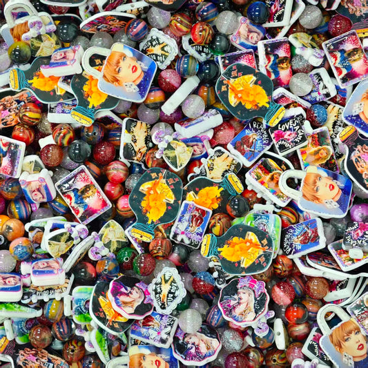 Acrylic Beads -Taylor swift (for beaded pen, keychains, phone chains)