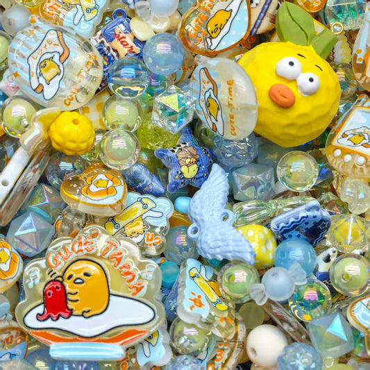 Acrylic Beads -Gudetama2.0 (for beadable pens, keychains, phone chains)