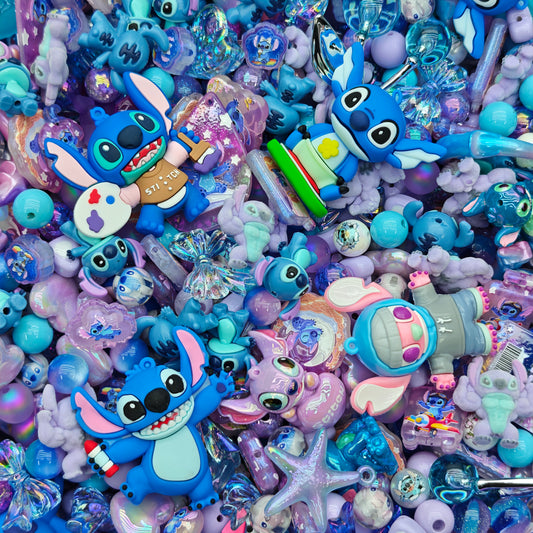Acrylic beads- Stitch Party (for beadable pens, keychains, phone chains)
