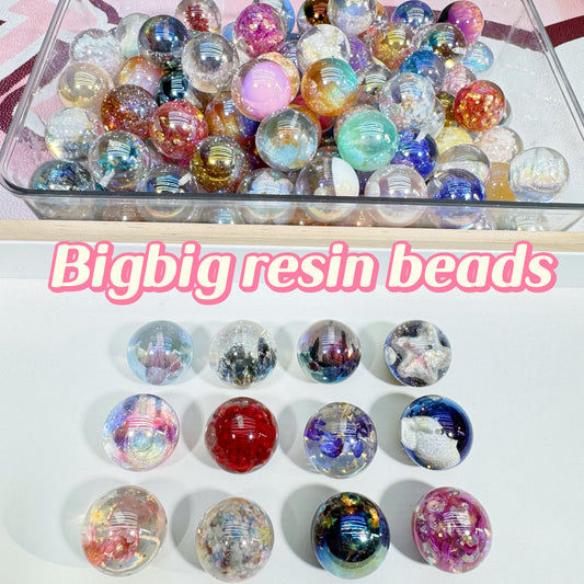 Lucky game - Bigbig resin beads 25mm(for keychains, phone chains)