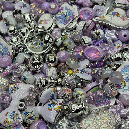 （LAST 3) Acrylic beads-Lavender Dream(Purple) (for beadable pens, keychains, phone chains)
