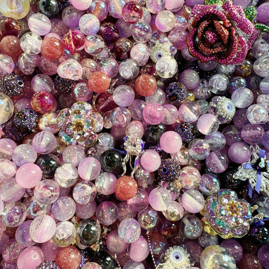Resin beads- Purple heaven (for beadable pens, keychains, phone chains)
