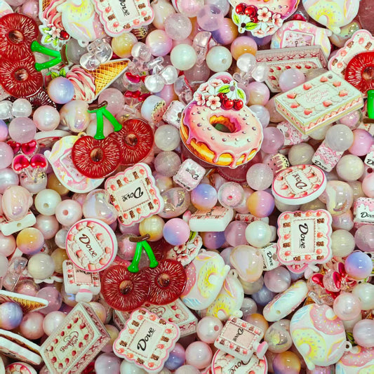 Acrylic beads - Dove (for beadable pens, keychains, phone chains)