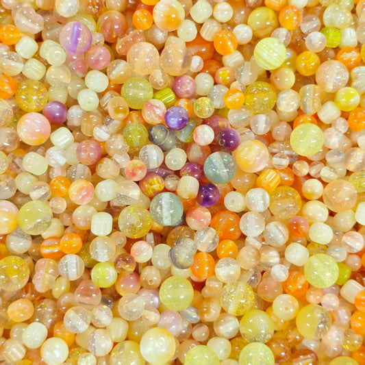Crazy BOGO！ Resin beads - Sunset mix (for beadable pens, keychains, phone chains)