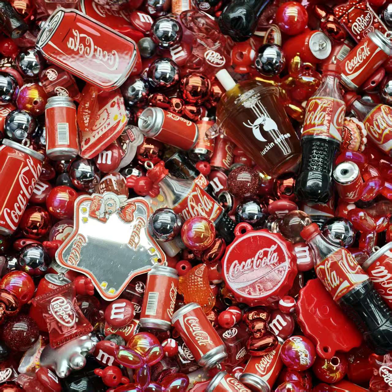 Old friends sale!! Acrylic Beads - Coca-Cola (for beaded pen, keychains, phone chains)