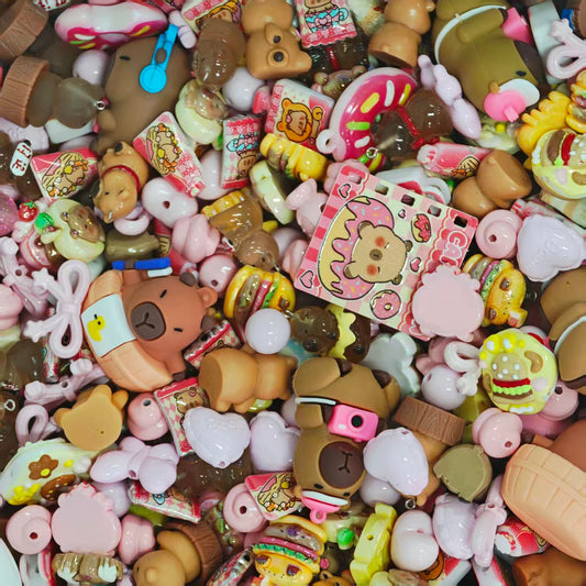 Acrylic Beads -Capybara (for beaded pen, keychains, phone chains)