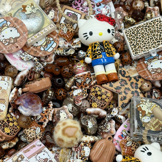 Acrylic beads-Leopard Luxe (for beadable pens, keychains, phone chains)