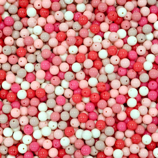 Acrylic Beads -12mm pink2.0 (for Bracelet, necklace, keychains, phone chains)