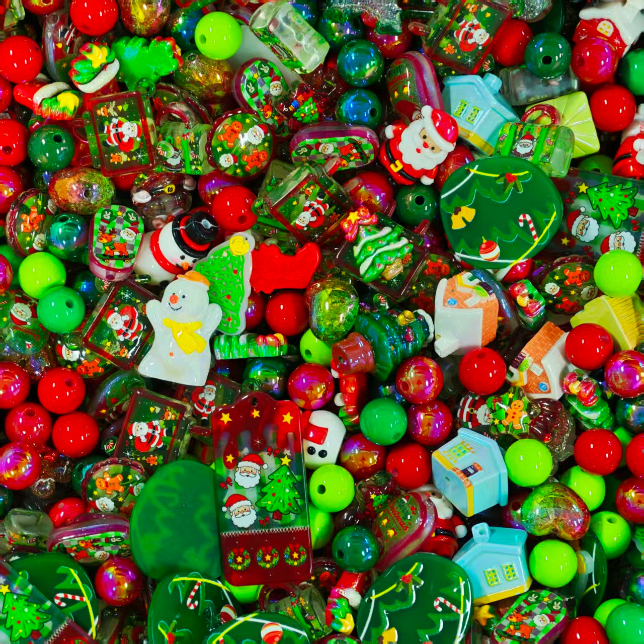 Acrylic Beads -Christmas (for beaded pen, keychains, phone chains)