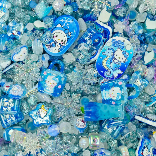 Acrylic Beads -Frozen kitty (for beadable pens, keychains, phone chains)