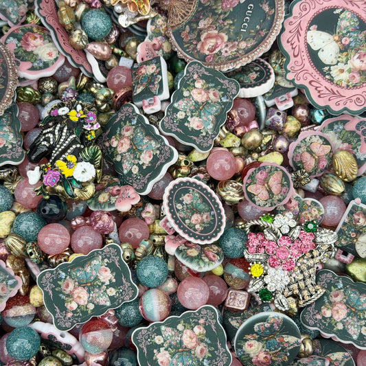 Acrylic Beads -Vintage Garden (for beaded pen, keychains, phone chains)