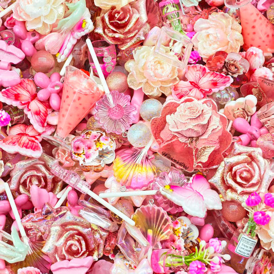 Acrylic beads - Rose story (for beadable pens, keychains, phone chains)