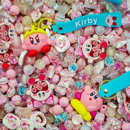 Acrylic Beads - Kirby (for beaded pen, keychains, phone chains)