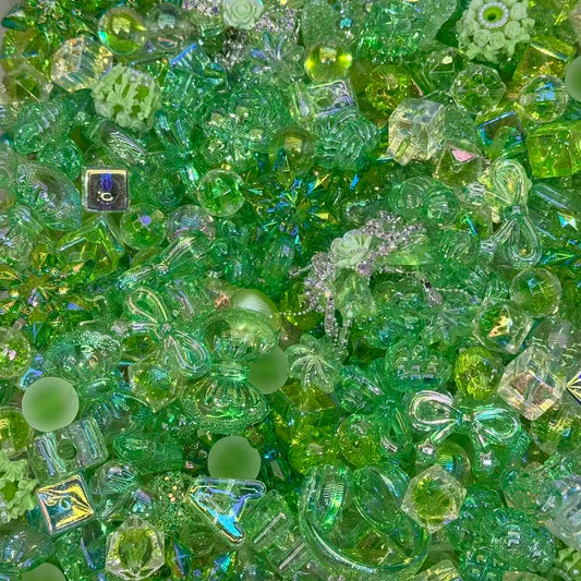 Acrylic beads-Dream Green (for beadable pens, keychains, phone chains)