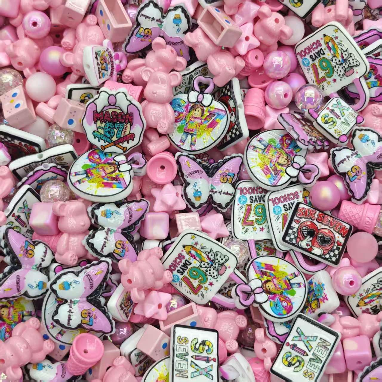 Acrylic beads-67 (for beadable pens, keychains, phone chains)