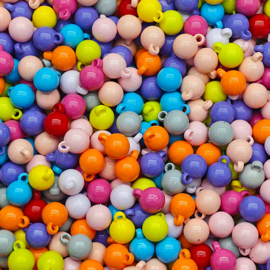 Acrylic beads - Baked solid color hanging beads (for beadable pens, keychains, phone chains)