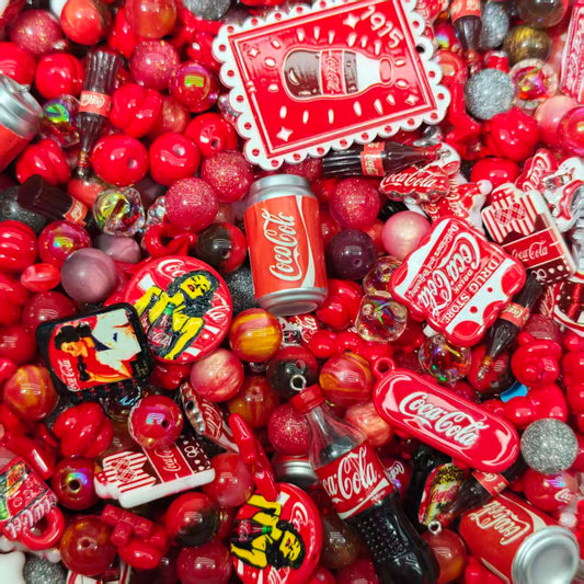 Acrylic beads-Cola (for beadable pens, keychains, phone chains)