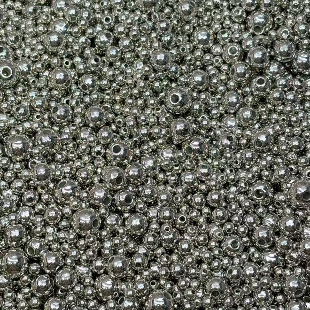 Acrylic silver and gold spacer beads