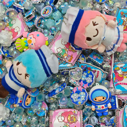 Acrylic beads-Little Twin Stars(for beadable pens, keychains, phone chains)