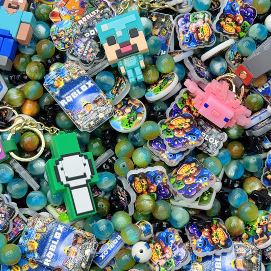 Acrylic Beads - Roblox  (for beaded pen, keychains, phone chains)