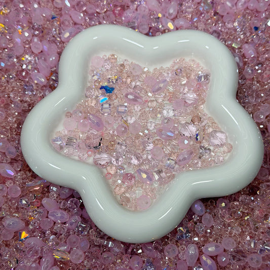 Bling Bling Glass beads-Pink bling (for beadable pens, keychains, phone chains)