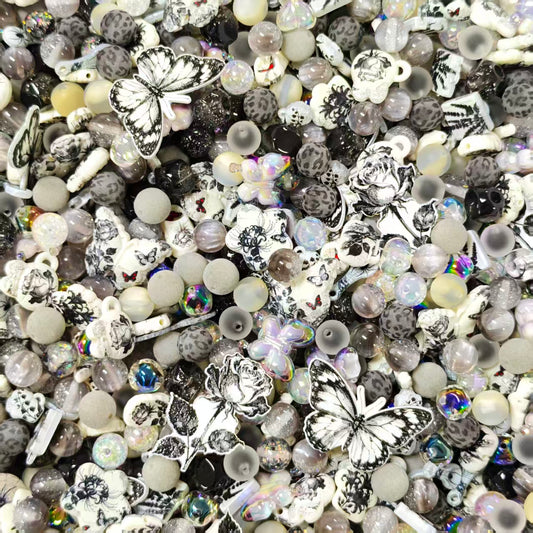 Acrylic Beads -Ink roses (for beaded pen, keychains, phone chains)