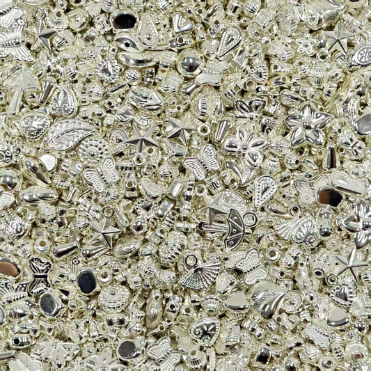silver random shape spacer