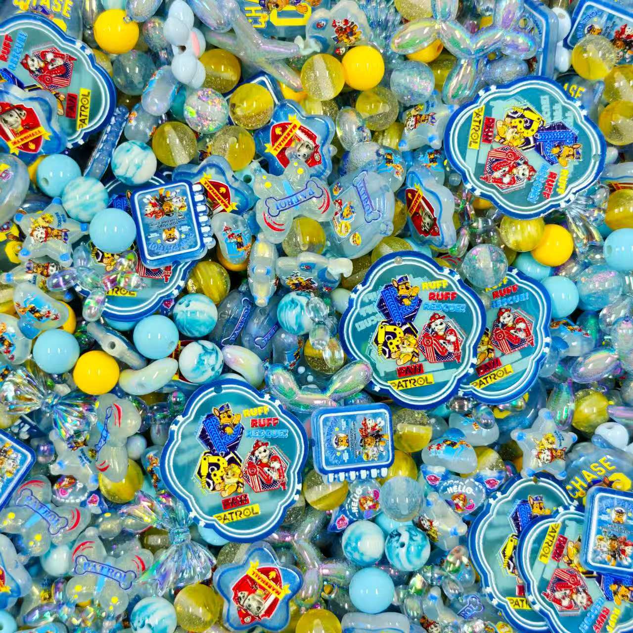 Acrylic Beads -Paw patrol (for beadable pens, keychains, phone chains)