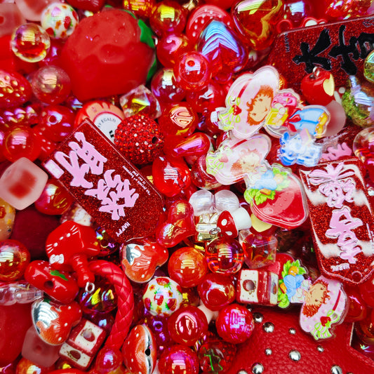 Acrylic beads-New year (for beadable pens, keychains, phone chains)