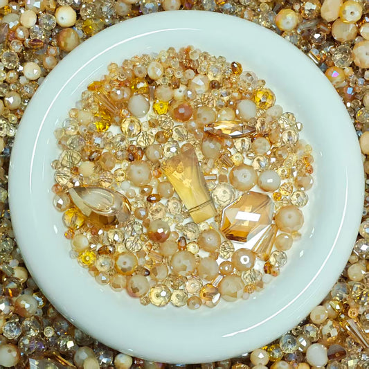Big sale Blingbling glass beads - champagne mix  (for keychains, phone chains,bracelet, necklace）