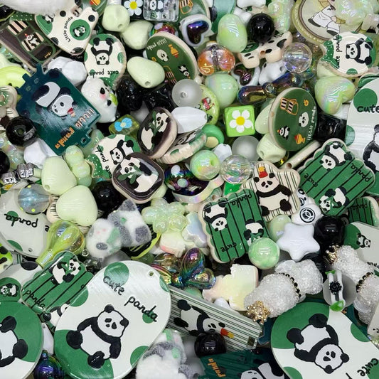 Acrylic beads-Panda (for beadable pens, keychains, phone chains)