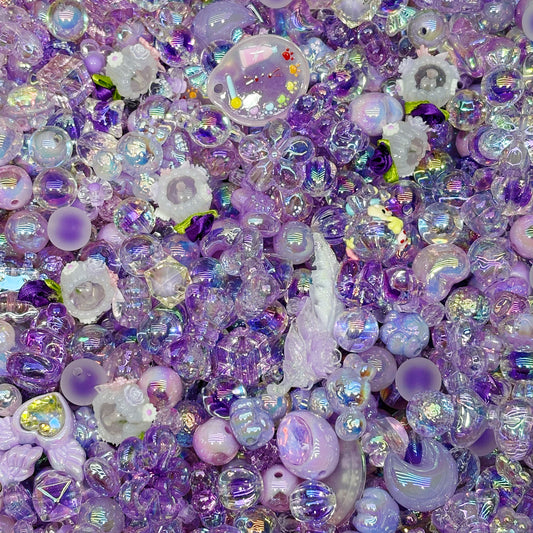 Acrylic beads-Dream purple (for beadable pens, keychains, phone chains)