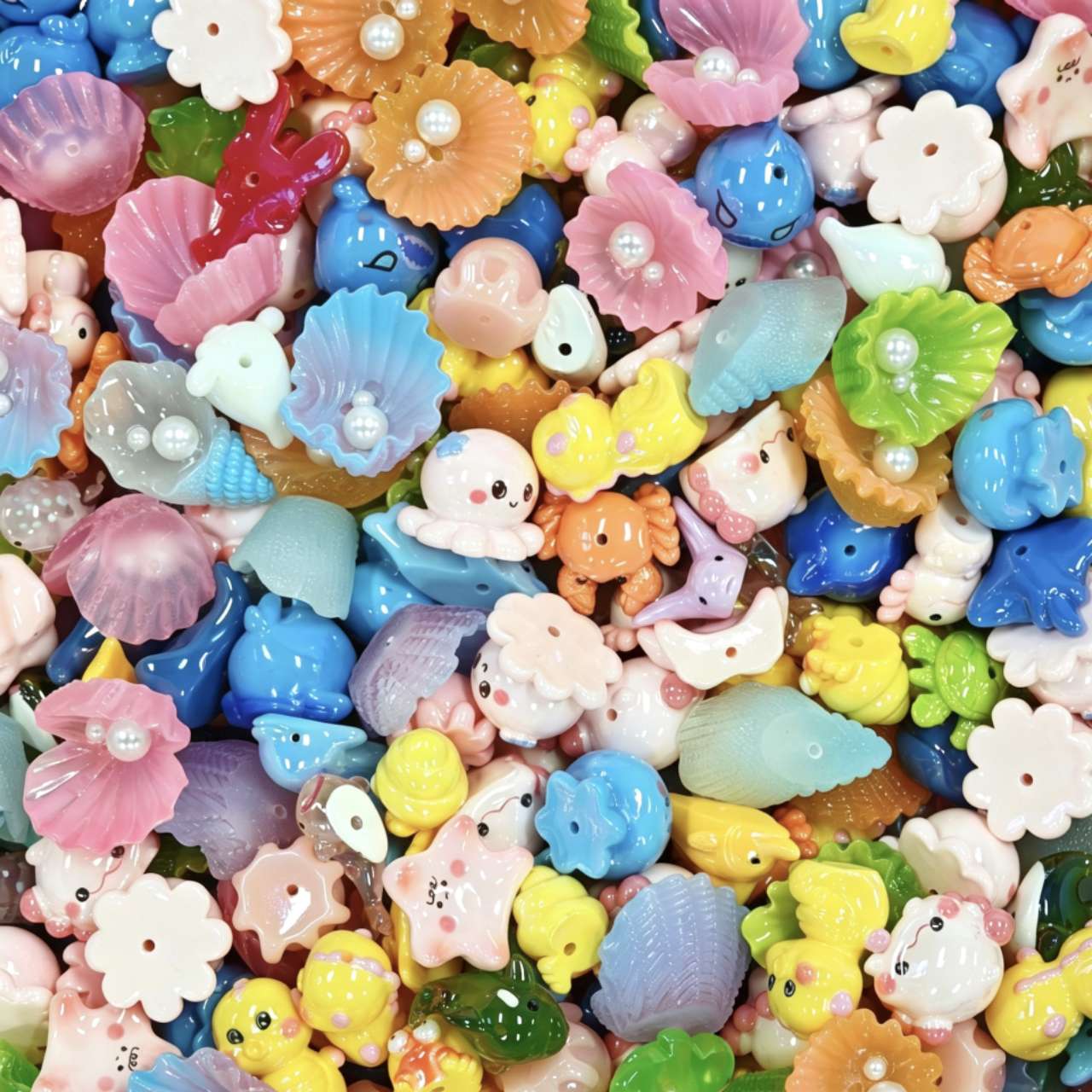 3D figures- Ocean (for beaded pen, keychains, phone chains)