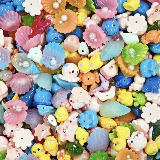3D figures- Ocean (for beaded pen, keychains, phone chains)