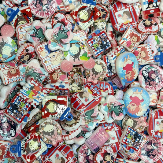 Acrylic beads-Ghibli studio  (for beadable pens, keychains, phone chains)