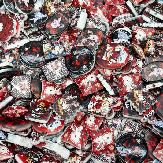 Acrylic beads-Alice (for beadable pens, keychains, phone chains)