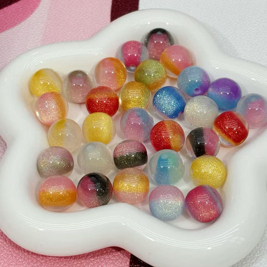 Resin beads-16mm Rainbow