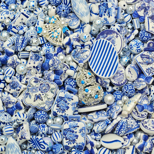 Acrylic beads- Chinese style (for beadable pens, keychains, phone chains)