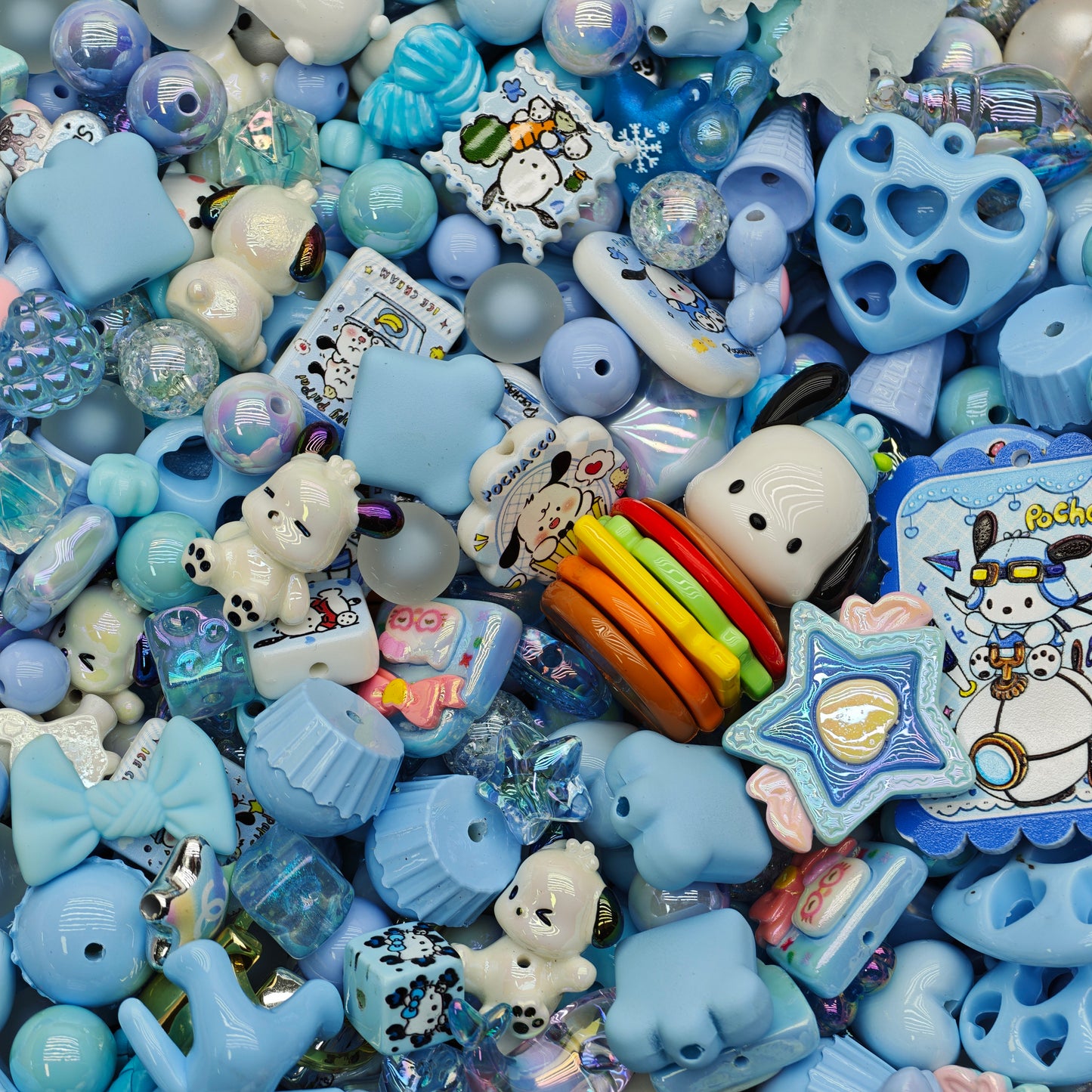 Acrylic beads- Pocchaco (for beadable pens, keychains, phone chains)