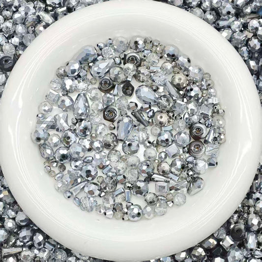 Big sale Blingbling glass beads - silver mix (for keychains, phone chains,bracelet, necklace）